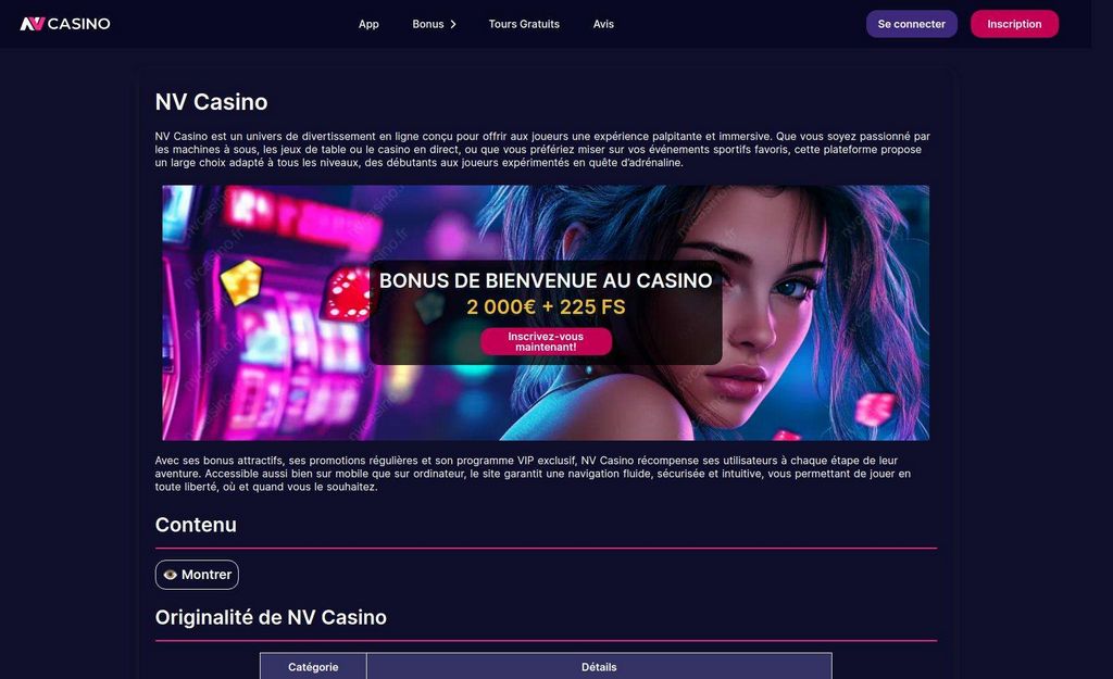 NV Casino – Eine detaillierte Bewertung eines interessanten Online-Glücksspielanbieters