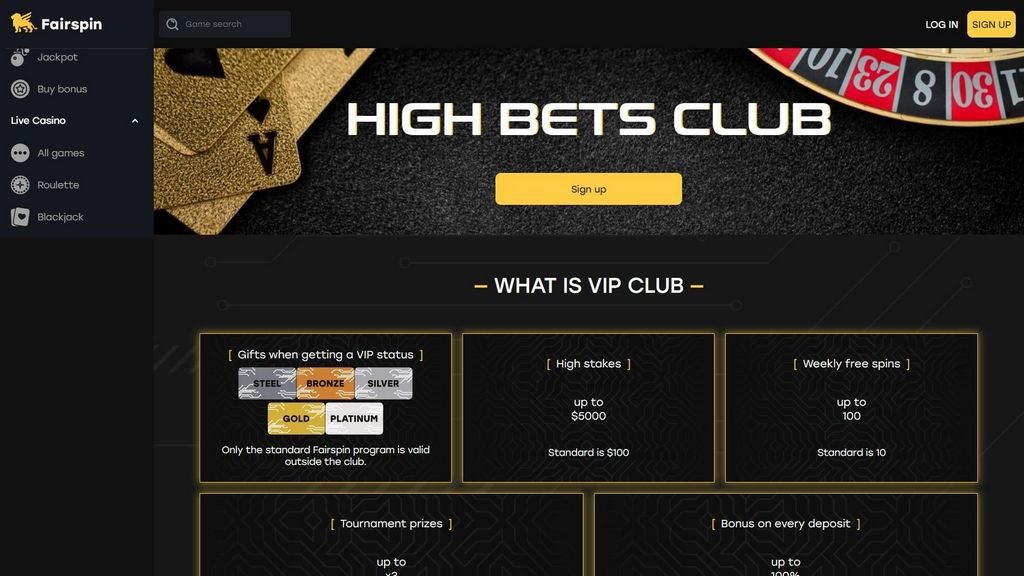 Fairspin Casino site